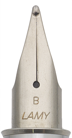 Lamy Scala Fountain Pen - Brushed Stainless Steel, Broad Steel Nib